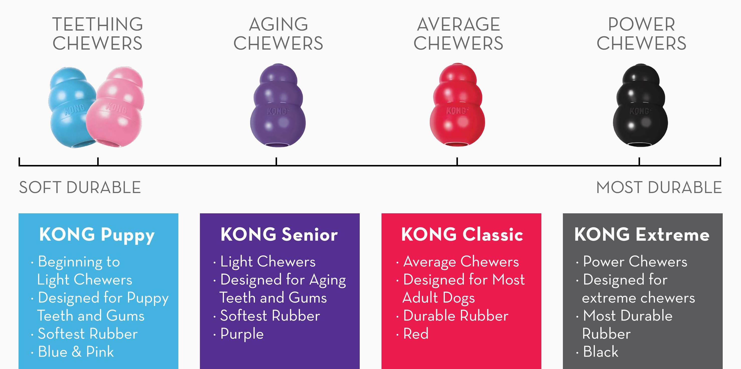 KONG Dog Product Range - toys for every life stage